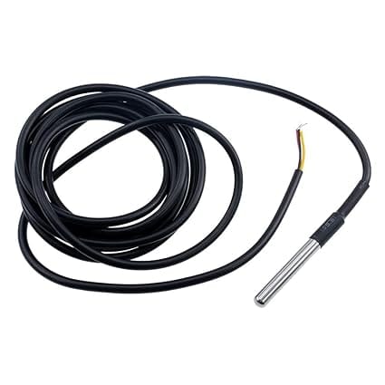 DS18B20 Water Proof Temperature Probe – Black (3m)